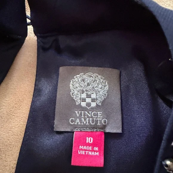 Vince Camuto Navy Dress with Embellished Details 10 NWT HOLIDAY - Picture 4 of 6